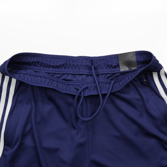Adidas Men's Train Essentials Pique 3 Stripes Zip Pocket Shorts Blue Size M - Picture 10 of 11
